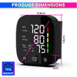 amiciCare Wrist Blood Pressure Monitor, Type-C Rechargeable BP Machine Stores 99 * 2 Readings for 2 Users with Color Indicators and Voice Broadcast