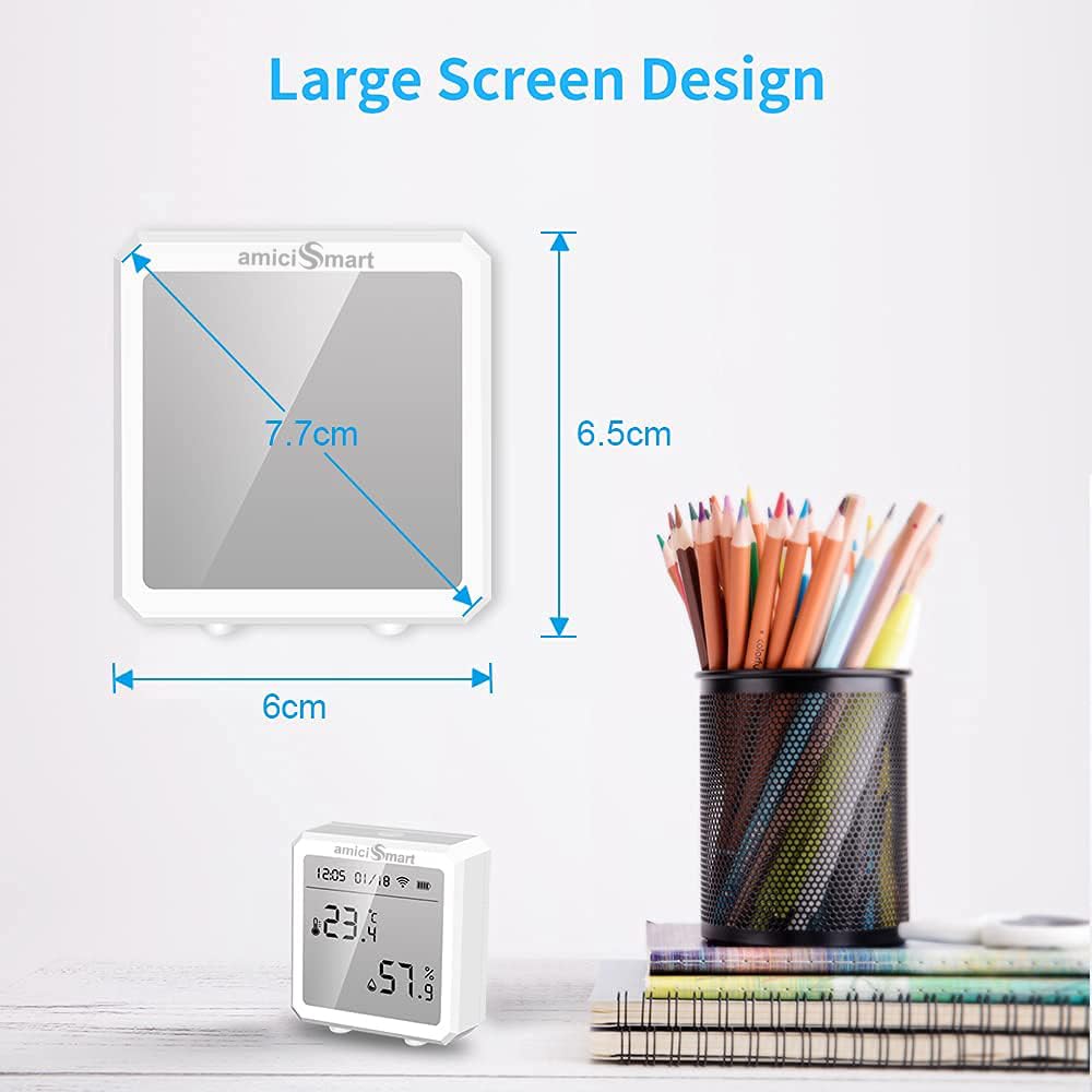 WiFi Temperature Humidity Monitor Smart Thermo-Hygrometer Sensor with App Control and Built-In Alarm amiciKart c0tmiz-hs.myshopify.com