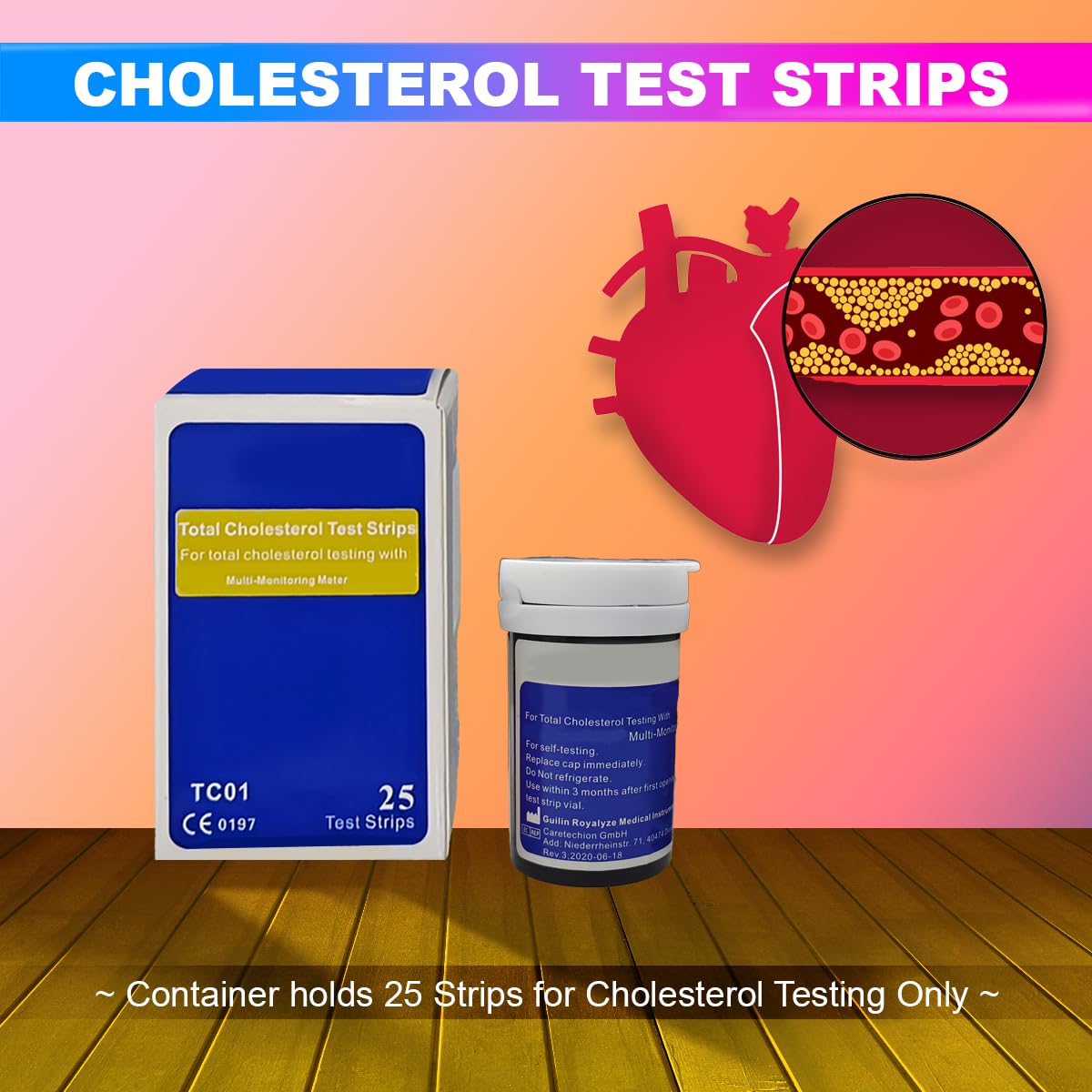 Cholesterol Test Strips (25Pcs)