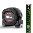 10m Dual-Unit Measuring Tape in cm & Feet with Auto-Lock & Smooth Retraction Heavy Duty Unbreakable ABS Case with Belt Clip