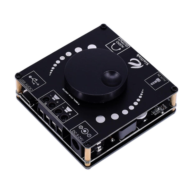 Mini Wireless Bluetooth 5.0 Amplifier – 50W+50W Dual Channel, DC 5–27V Audio Amplifier Module with AUX/USB/U-Disk Input