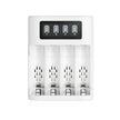 6293009 EBL AA and AAA Battery Charger - 4-Bay with Type-C & Micro USB Input, LCD Display for Charge State amiciKart 6293009