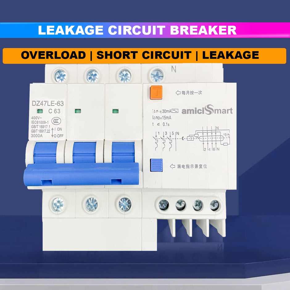 RCCB 63A Circuit Breaker with Leakage & Lightning Protection Prevent Electrical Hazard with Easy Din Rail Mount amiciKart c0tmiz-hs.myshopify.com