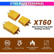 amiciTools XT60 Male & Female Plug Bullet Welding Terminal | Durable Connectors for RC Models, DIY Electronics, etc (5 Pair)