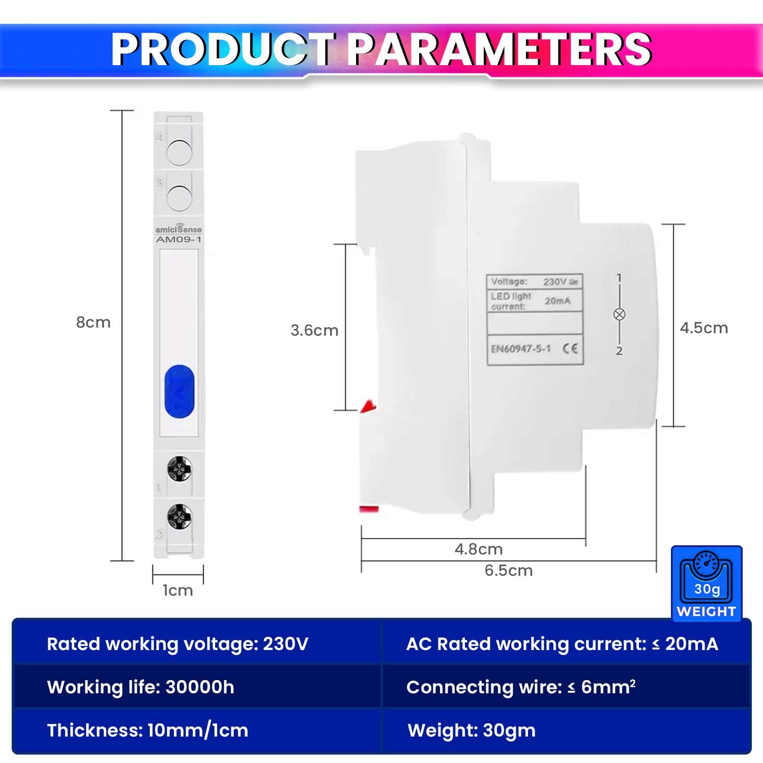 Ultra-Compact Phase Indicator – 230VAC, 1cm Wide with Color LED Indicator for Accurate Monitoring amiciKart c0tmiz-hs.myshopify.com