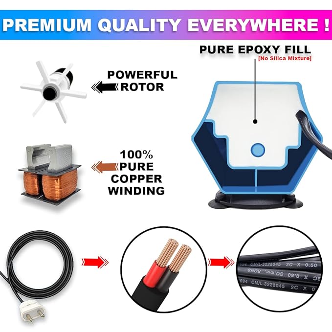 30W Submersible Water Pump with Adjustable Flow Rate, Pure Copper Winding Motor, Silent Operation amiciKart c0tmiz-hs.myshopify.com