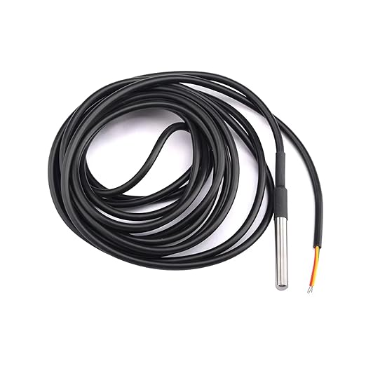 DS18B20 Waterproof Temperature Sensor – 3m Cable, Stainless Steel Probe, -55°C to +125°C amiciKart c0tmiz-hs.myshopify.com