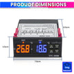 Digital Temperature Controller DC 12V Thermostat with Dual 10A Relay Outputs for Precise Heating and Cooling Control