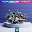 amiciAuto 90W High-Power Car Charger with Triple USB Ports with PD3.0 & QC 3.0 Fast Charging Technology