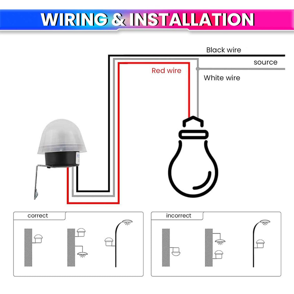 12V DC Photocell Sensor – Automatic Light On/Off Controller