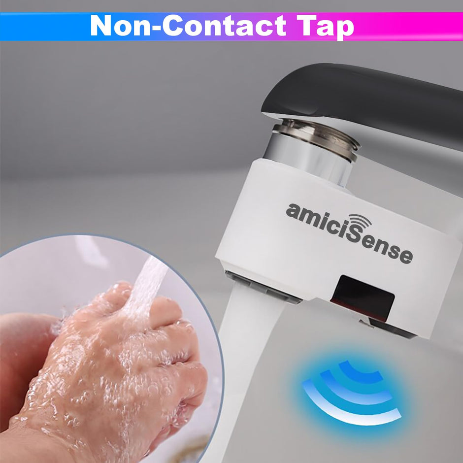 Automatic Touchless Tap, Upgraded Dual Sensor Water Faucet With Type-C Charging And 2 In 1 Adapter