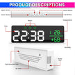 Digital LED Alarm Clock – Temperature & Humidity Display, Triple Alarm, Large LED Screen amiciKart c0tmiz-hs.myshopify.com