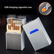 Rechargeable Cigarette Lighter with Case, USB Charging & 20-Pcs Metallic Holder