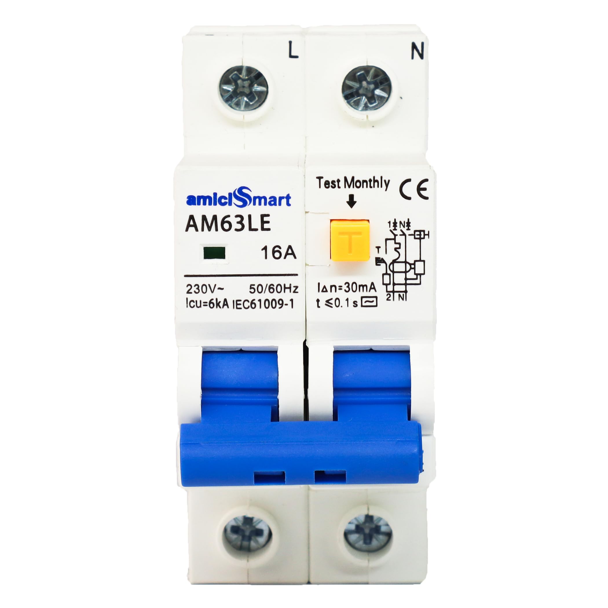 RCBO, 220V Residual Current Circuit Breaker with Leakage, Overcurrent ...