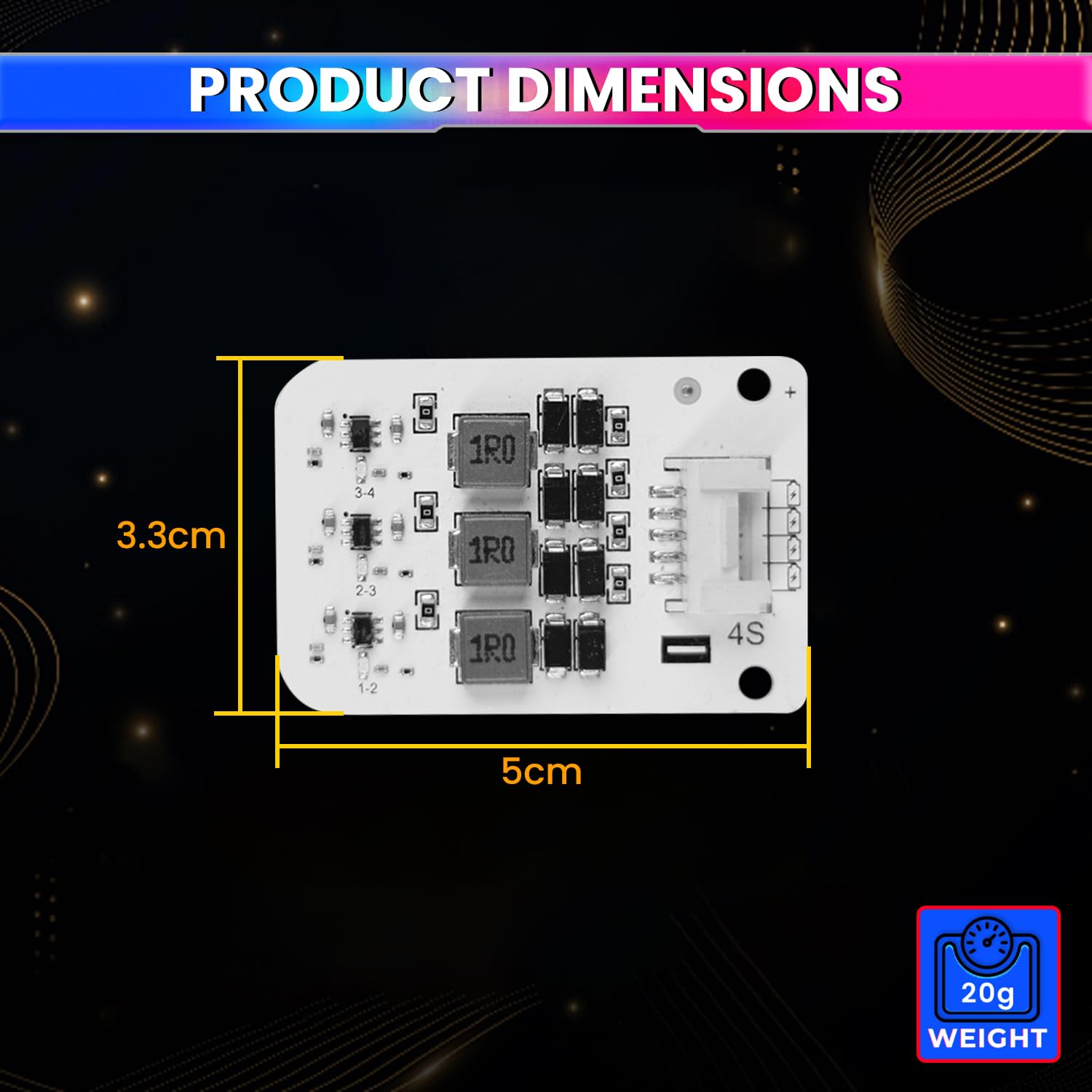 4S 2A Active Energy Balancer Board – Inductive Voltage Energy Equalization for LiFePO4, Li-ion, Lipo & LTO Battery Packs (3.0V–4.2V) amiciKart