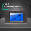 DC 4-in-1 Energy Meter, 6.5–100V 20A (2kW) Power Meter with Digital Display & Blue Backlight