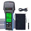 Digital Moisture Meter with LED Indicators & Flashlight Multifunctional Hygrometer with Audible Alarm & Rechargeable Battery