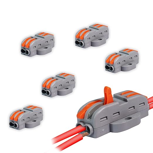 Fast Wire Clip Connector, 2-to-2 Fixed Terminal Blocks Pack of 5 – Tool-Free Electrical Wiring amiciKart c0tmiz-hs.myshopify.com