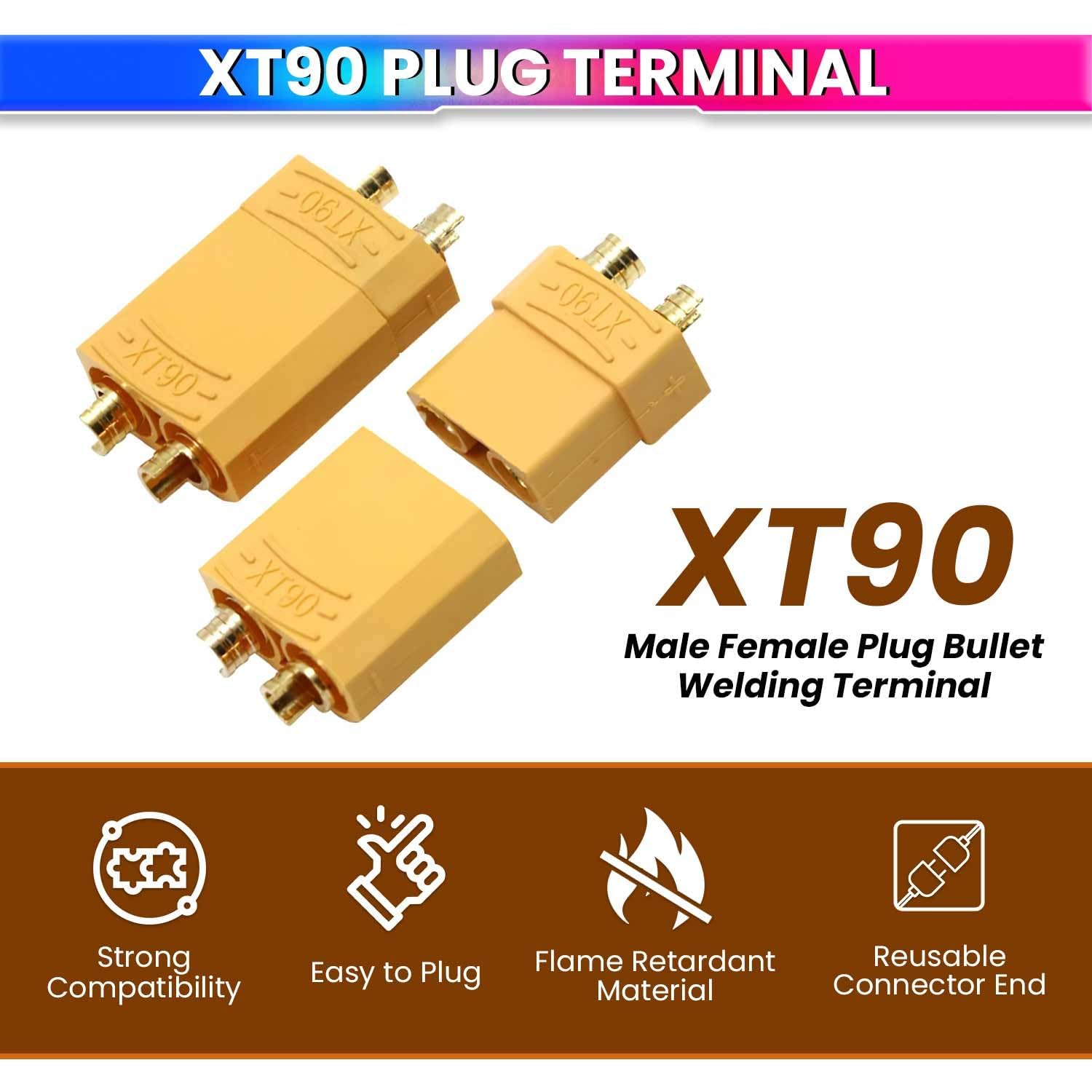 XT90 Male & Female Plug Bullet Welding Terminal | Durable Connectors