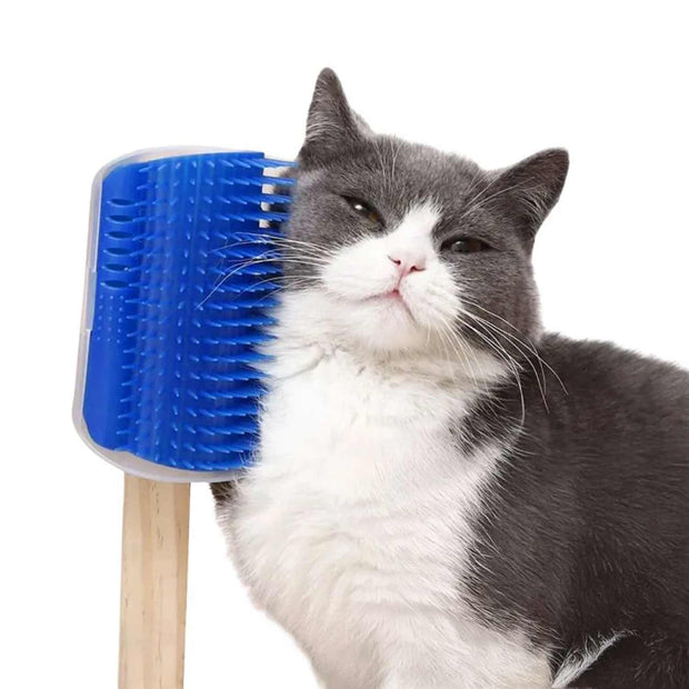 Cat Massage Brush, Corner Mount Self Grooming Cat Comb with Catnip amiciKart c0tmiz-hs.myshopify.com