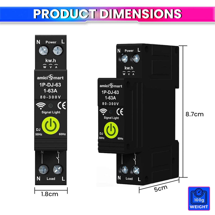 Wi-Fi Smart Timer Switch Energy Monitoring with App Control, Power Scheduling for Electricity Usage