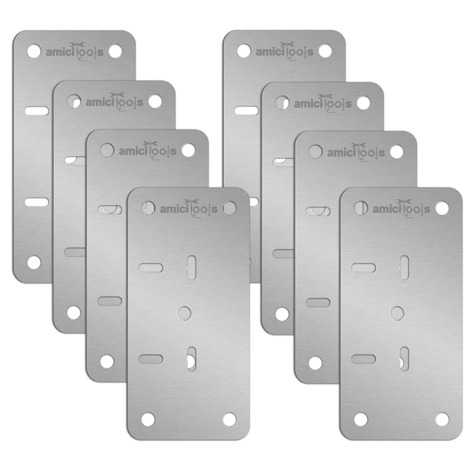 Hinge Repair Plate|Stainless Steel (SS202) Door Hinges|8 Pcs of Hinge Base Repair Plate with Screws