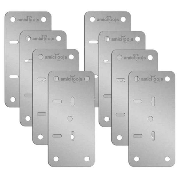 Hinge Repair Plate|Stainless Steel (SS202) Door Hinges|8 Pcs of Hinge Base Repair Plate with Screws