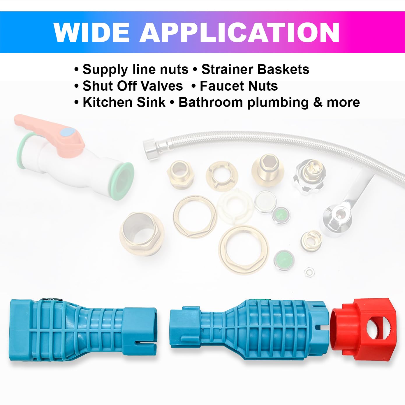 24 In 1 Wrench, Multi-Functional Plumbing Faucet -Under Sink Confined Area Installation Tool
