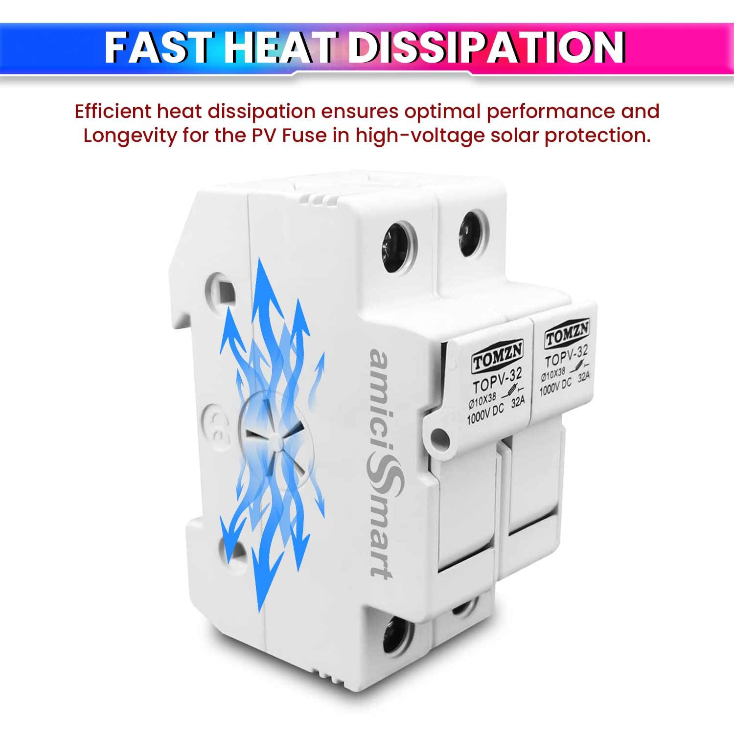 PV Fuse for Solar System Protection DC 1000V (2Pole 10A),(2Pole 20A),(2Pole 30A)