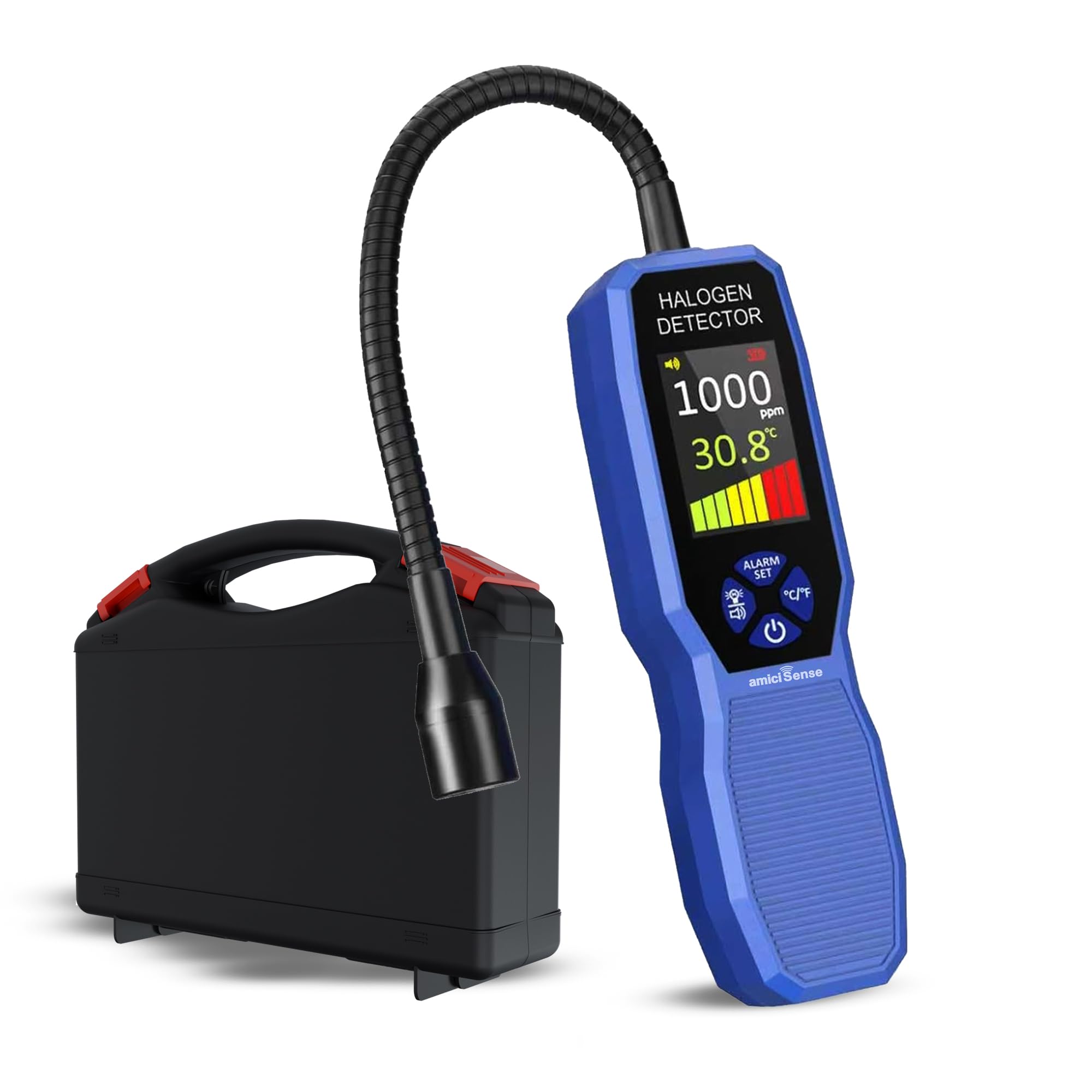 HVAC Refrigerant Leak Detector Freon Gas Sniffer for R134a, R410A, R22, R32, R1234yf Halogen Gas Leak Tester for Car AC, Refrigeration