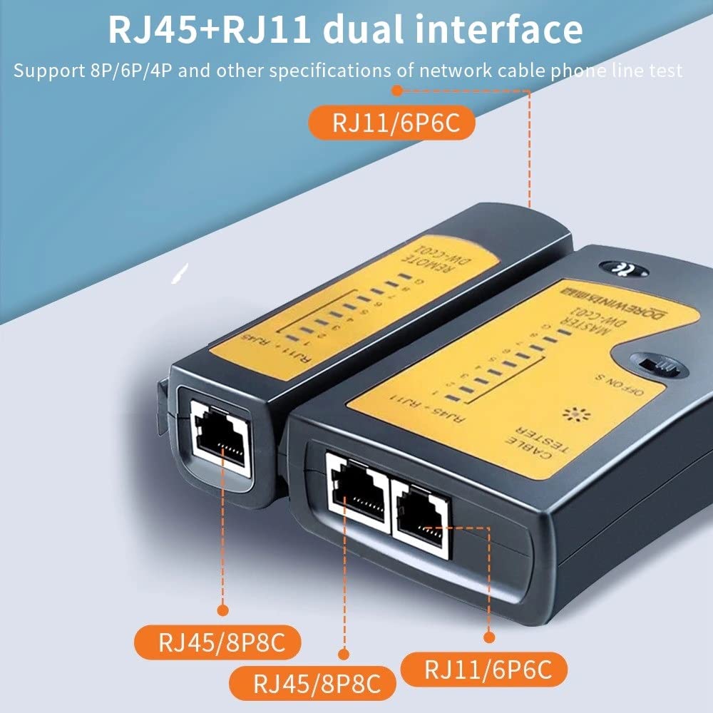 Wire Tester RJ45 RJ11 LAN Network Cable Tester with 9V Battery amiciKart c0tmiz-hs.myshopify.com