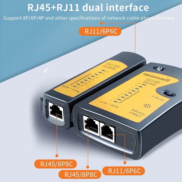 Wire Tester RJ45 RJ11 LAN Network Cable Tester with 9V Battery amiciKart c0tmiz-hs.myshopify.com