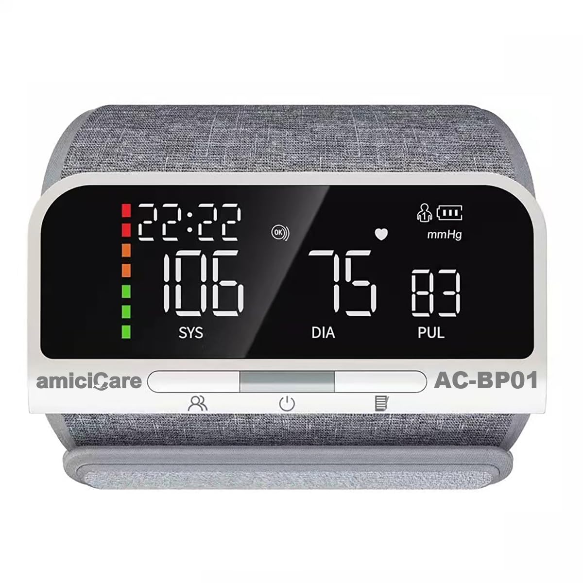Arm Blood Pressure Monitor with Bluetooth - Rechargeable BP Machine St ...
