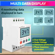amiciSmart Three Phase Adjustable 300-500V Over/Under Voltage Phase balance Protection Relay with LCD Display and Din Rail Mount
