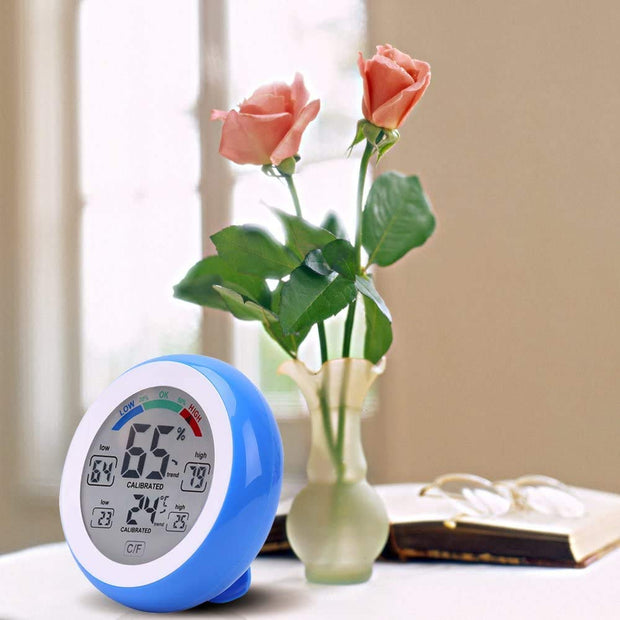 Digital Weather Station – Indoor Thermometer-Hygrometer with Touch Display, 2xAAA Battery