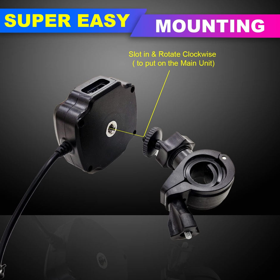 Bike TPMS, 3-in-1 Tyre Pressure Monitoring System with QC 3.0 Fast Charging & Battery Voltage Monitoring amiciKart c0tmiz-hs.myshopify.com