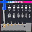 Heat Insert Nut Soldering Iron Tip Set for 3D Printing – M2 M2.5 M3 M4 M5 M6 M8 Brass Insert Installation Tools