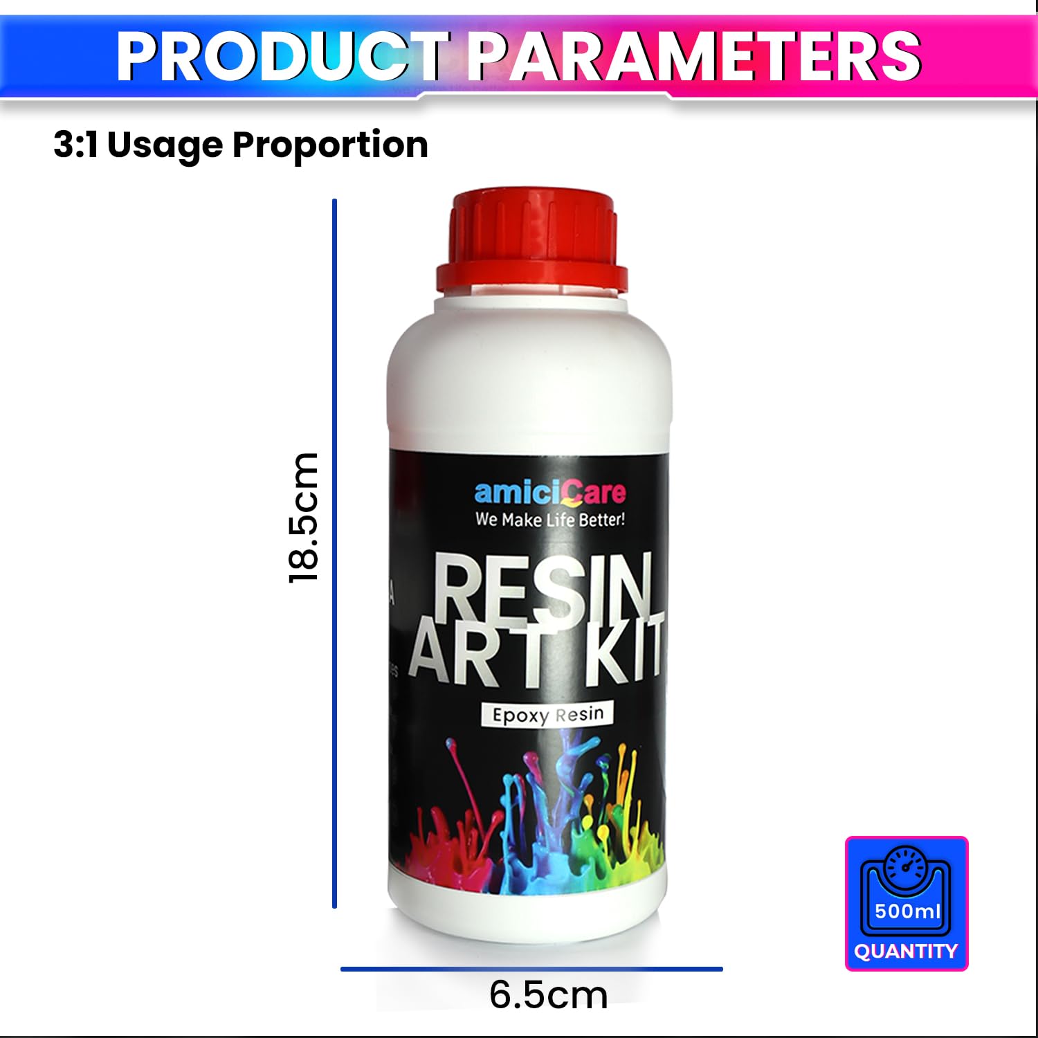 Non-Toxic Crystal Clear Epoxy Resin 500 ml