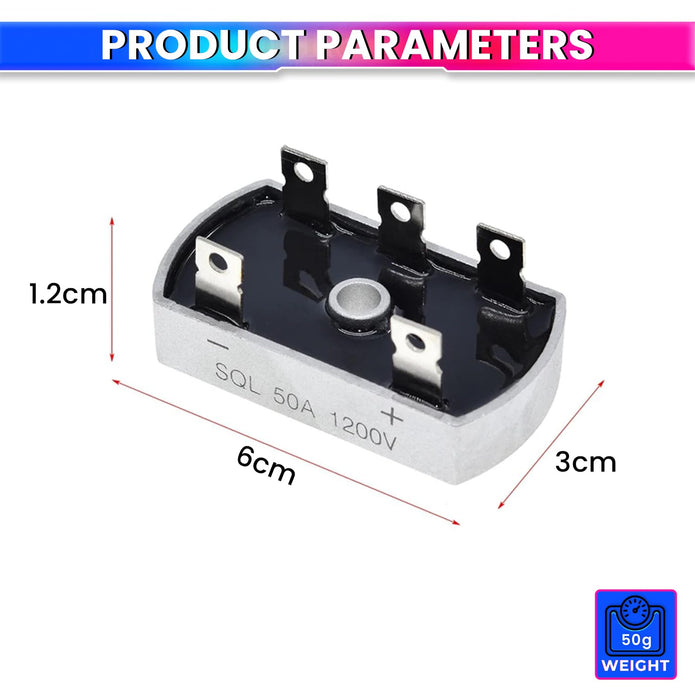 3-Phase Bridge Rectifier, Aluminum Case, Converter for Welding Machines, Solar Power, Inverters