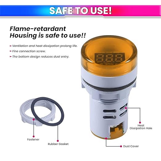 3-Digit Digital Voltmeter, 60-500VAC Voltage Range, Compact and Accurate Voltage Display amiciKart c0tmiz-hs.myshopify.com