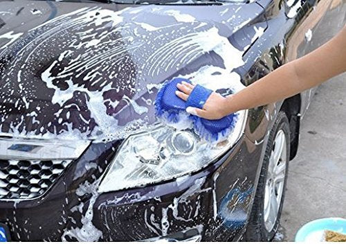 2 in 1 Microfiber for Wash and Dry with Sponge for Bathroom, Car, Table, Kitchen Cleaning amiciKart