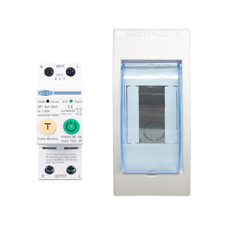 WiFi MCB, Circuit Breaker & Energy Meter with Over Voltage/Load Protection amiciKart