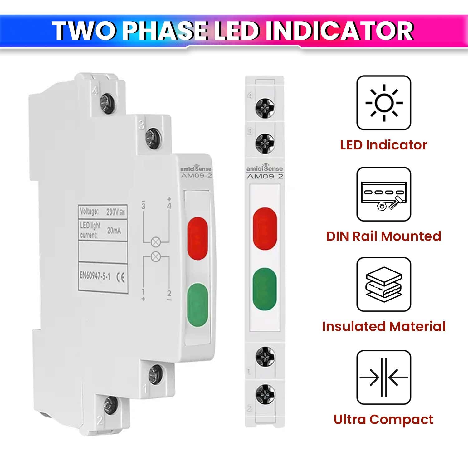 Ultra-Compact Phase Indicator – 230VAC, 1cm Wide with Color LED Indicator for Accurate Monitoring amiciKart c0tmiz-hs.myshopify.com