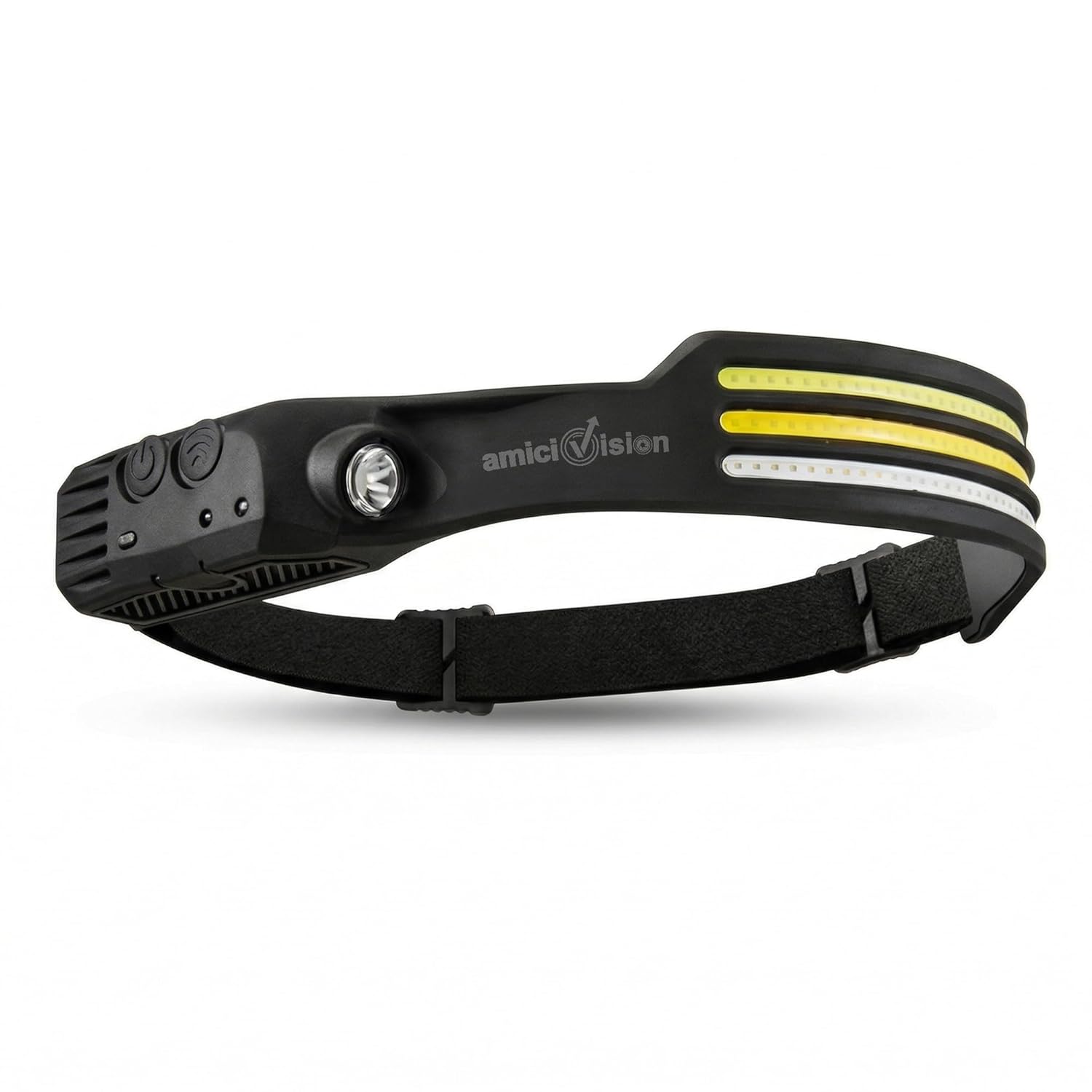 Rechargeable LED Headlamp with 3 COB Lights, Motion Sensor & USB-C Charging