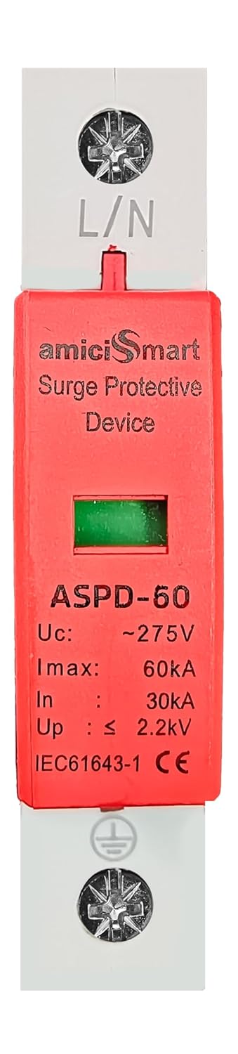 amiciSmart AC Surge Protector, 385V 30KA~60KA SPD Lightning Protection Device