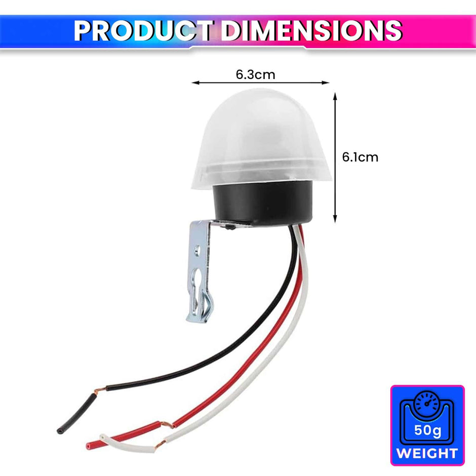 220VAC 10A Automatic On/Off | Photocell Sensor for Light Control | Street Light