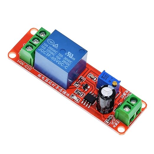 NE555 Timer Switch Module 12V DC – Adjustable Delay Relay Board 0–10s with Potentiometer & LEDs amiciKart c0tmiz-hs.myshopify.com