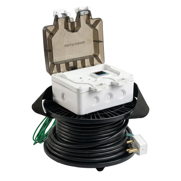 EV Charging Extension Board Digital Energy Meter with Waterproof & ON/Off Switch for Outdoor EV Charging Solution