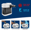 40W Submersible Water Pump, 3M Lift 1350L/H Flow Rate Pump for Cooler Aquarium Fountain