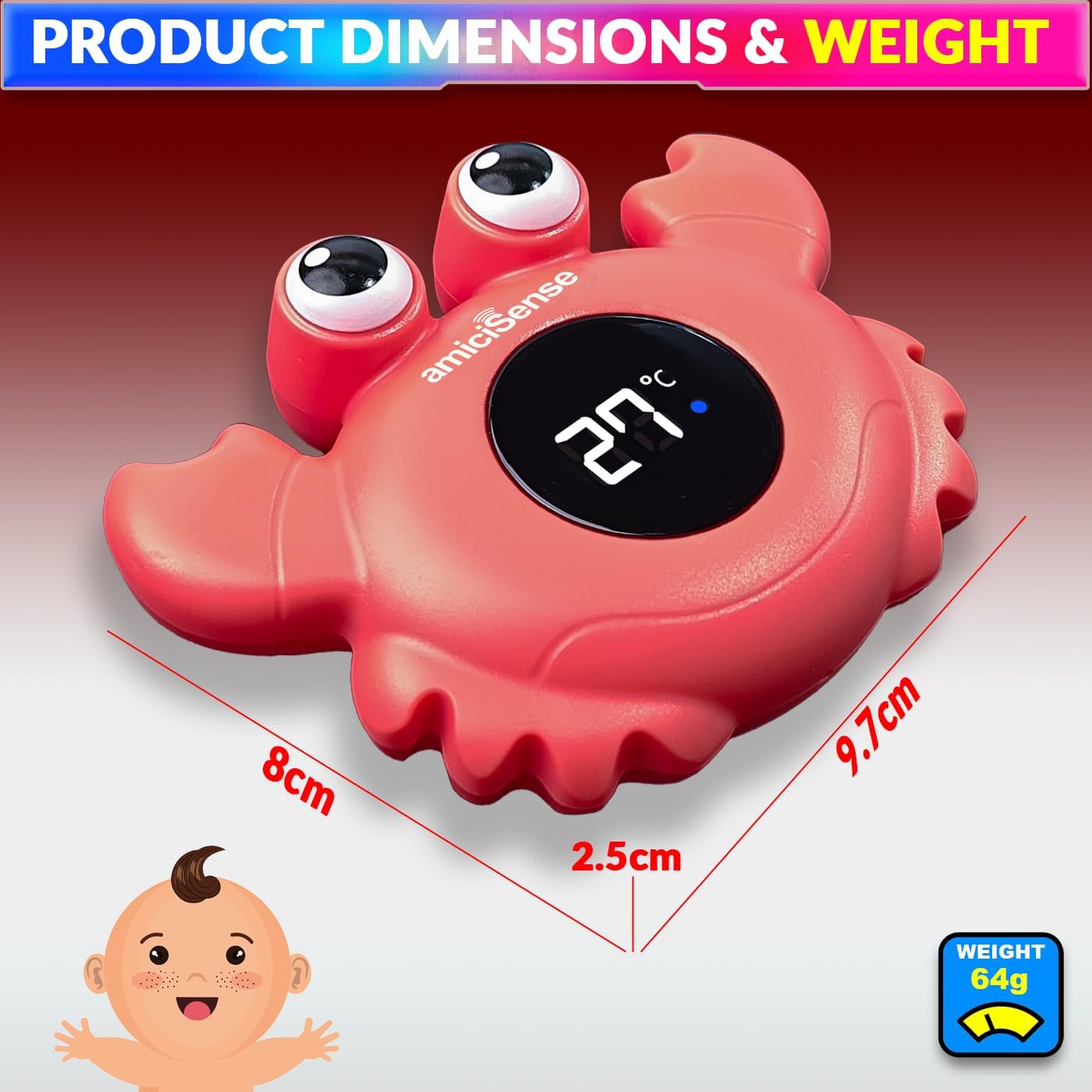 Waterproof Baby Bath Temperature Meter,Floating Toy Gift for Toddlers, Baby,Bathtub Thermometer amiciKart c0tmiz-hs.myshopify.com